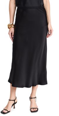 ANINE BING Bar Silk Skirt Black M