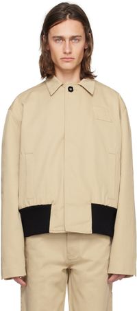 le PÈRE Beige Rib Jacket