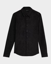 Men's Cooper Suede Button-Down Shirt