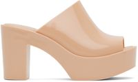 Melissa Beige Mule Heeled Sandals