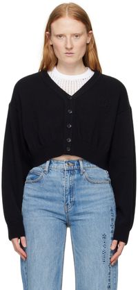 alexanderwang.t Black Cropped Cardigan