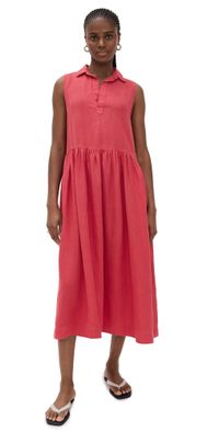 Frank & Eileen Popover Sleeveless Shirtdress Nantucket Red M