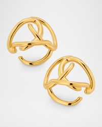 Braided O Stud Earrings