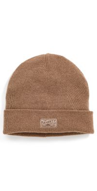 Faherty Core Logo Beanie Camel One Size