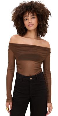 LE BOP Scarlet Top Black Polka Dot S