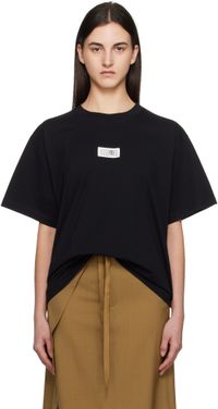 MM6 Maison Margiela T-shirt noir à écusson à logo