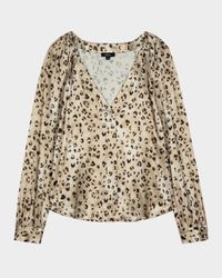 Sandra Leopard Blouse