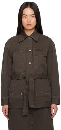 3.1 Phillip Lim Brown Belted Denim Jacket