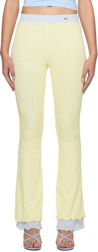 GCDS Yellow Flare Trousers