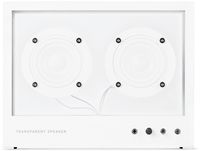 Transparent White Small Glass Speaker