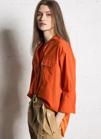 Liu Jo - Chemise col classique en coton - Taille 48 - Orange