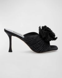 Blythe Silk Flower Mule Sandals