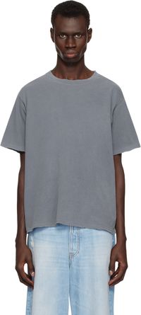 John Elliott Navy Folsom Cropped T-shirt