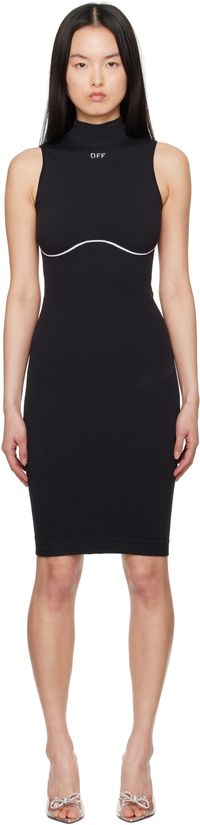 Off-White Black Stamp Seamless Minidress