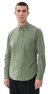 Gitman Vintage Thin Wale Corduroy Shirt Sage M