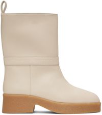 Stella McCartney Bottes Skyla Sport blanc cassé en Alter Mat