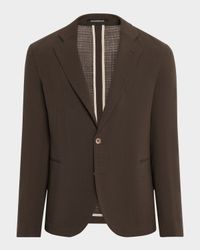 Men's Crepe Wool Single-Breasted Sport Coat