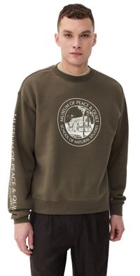 Museum of Peace and Quiet Natural Studies Crewneck Brown L