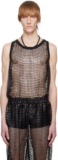 Feng Chen Wang Black Sequin Tank Top