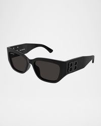 BB Logo Cat Eye Acetate Sunglasses