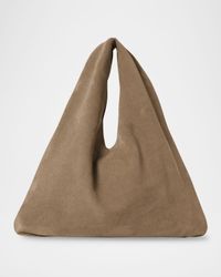 Small Bindle Top-Handle Bag in Plush Suede
