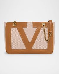 Viva Superstar Small VLOGO Canvas Tote Bag
