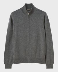 Men's Baby Cashmere Full-Zip Sweater
