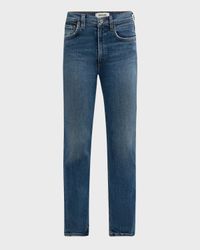 Kya Mid-Rise Straight Crop Jeans