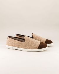 Angarde - Chausson femme laine, sable chocolat - Taille 42 - Beige