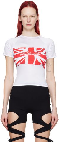 Sinead Gorey T-shirt blanc à manches raglan