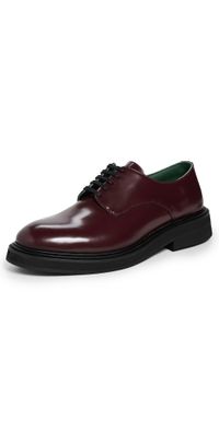 Vinny's Officer Derbee Shoes Burgundy Polido Leather 45