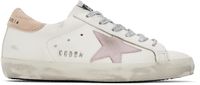 Golden Goose White & Pink Super-Star Classic Sneakers