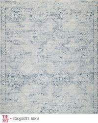 Vintage Loom Light Blue & Blue Rug, 9' x 12'