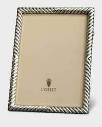 Deco Twist Platinum-Plated Picture Frame, 4 x 6
