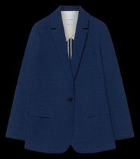 Pomandere - Veste de tailleur droite en lin mélangé - Taille 40 - Bleu