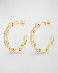 Enchanted Forest Chain Hoop Earrings