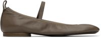 LEMAIRE Ballerines taupe à bout carré