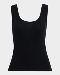 Monili-Trim Cotton Rib Jersey Tank Top