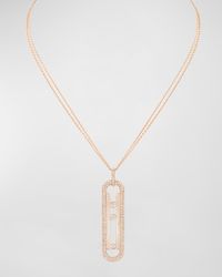 MOVE 10TH ANNIVERSARY 18K ROSE GOLD DIAMOND PENDANT NECKLACE