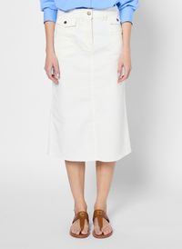 Gerard Darel - Jupe midi en denim de coton mélangé - Taille 46 - Beige