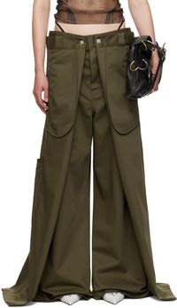 Jean Paul Gaultier Pantalon étagé kaki édition Shayne Oliver