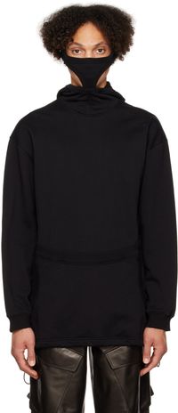 Dion Lee Black Interlock Mask Hoodie
