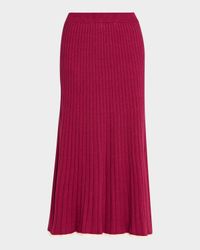 Felicia Rib-Knit Midi Skirt