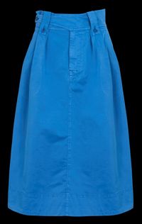 Bensimon - Jupe midi évasée en coton mélangé - Taille 42 - Bleu
