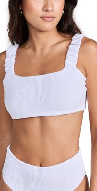 Nomads Current Bikini Top II White Rib Knit 3XL