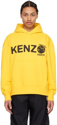 Kenzo Yellow Kenzo Paris Orange Hoodie