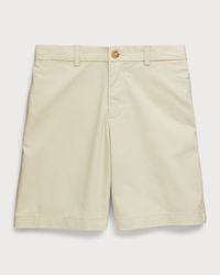 Boy's Logo Embroidered Flat Front Chino Shorts, Size 2-7