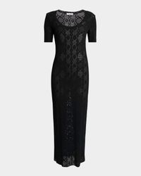 Python Lace Knit Midi Dress