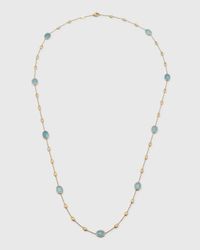 Siviglia 18K Yellow Gold Aquamarine Long Necklace