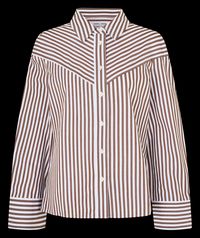 Samsoe Samsoe - Chemise oversize rayée - Taille L - Marron